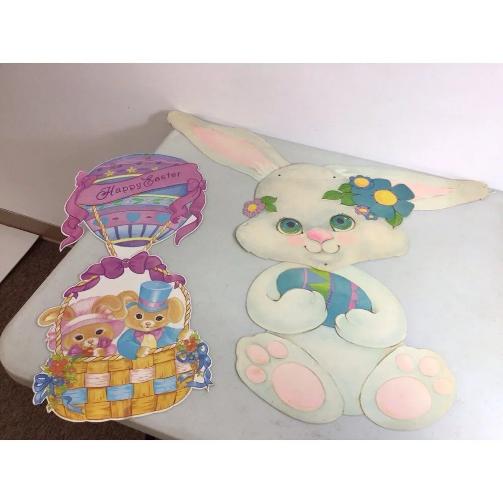 Large Easter Die Cut Cutout Decorations Moveable Arms